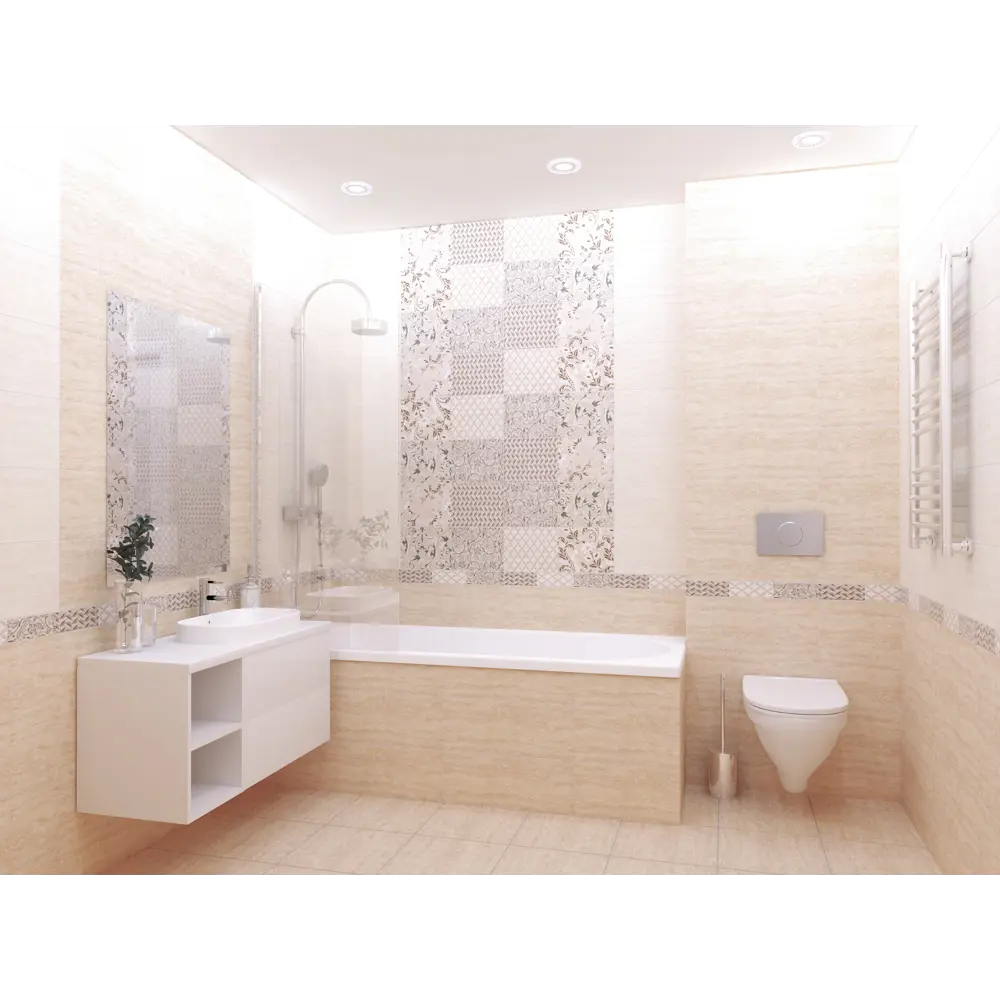 Плитка напольная Azori Marmi 42x42 см 1.23 м² цвет бежевый STLM-2159092 - Вид №2