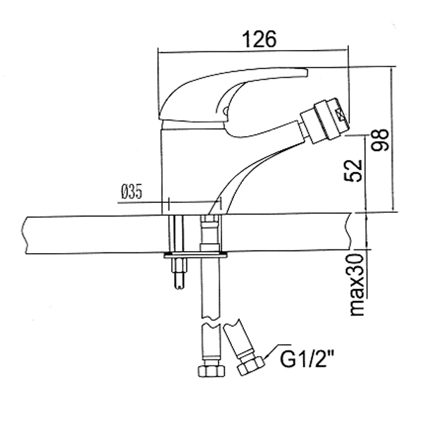 Смеситель для биде San Fonte 3538-G09 11161167 - Вид №1