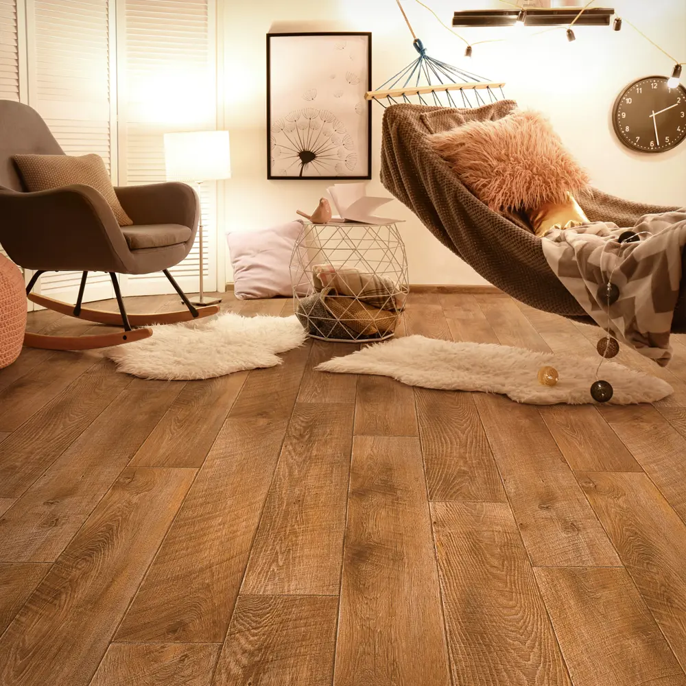 Линолеум полукоммерческий KREAFORTA «Катанга» 2 м - коричневый под дерево 89427485 STLM-1577640