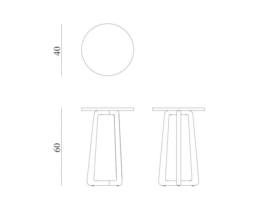 Высокий круглый журнальный столик из мрамора bardiglio Exteta Sunset ARCH-00055419 - Вид №15