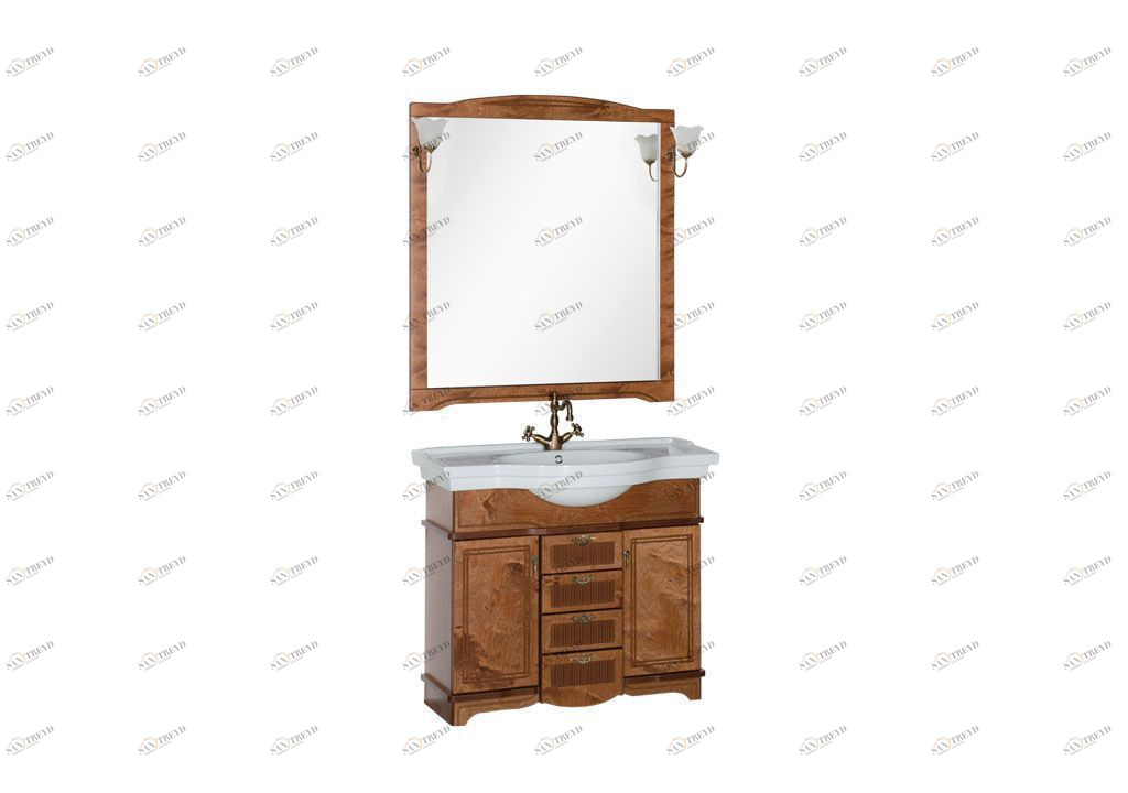 Мебель для ванной Aquanet Луис 100 темный орех 00173196