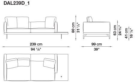B&B Italia 3-х местный тканевый диван Dock sun-id-1376507 - Вид №14