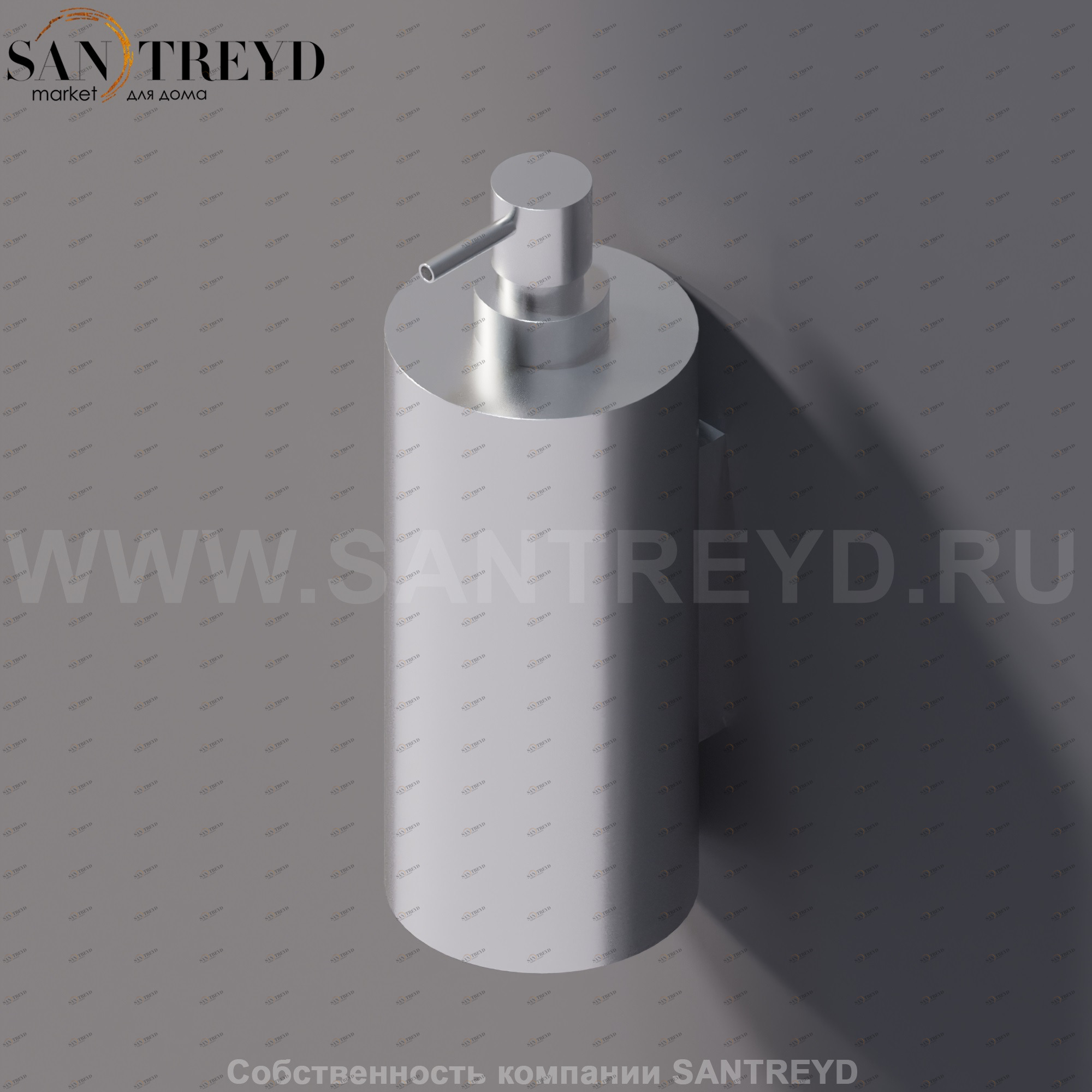 Agape 369 Диспенсер для жидкого мыла хромированный сатин A369224SP