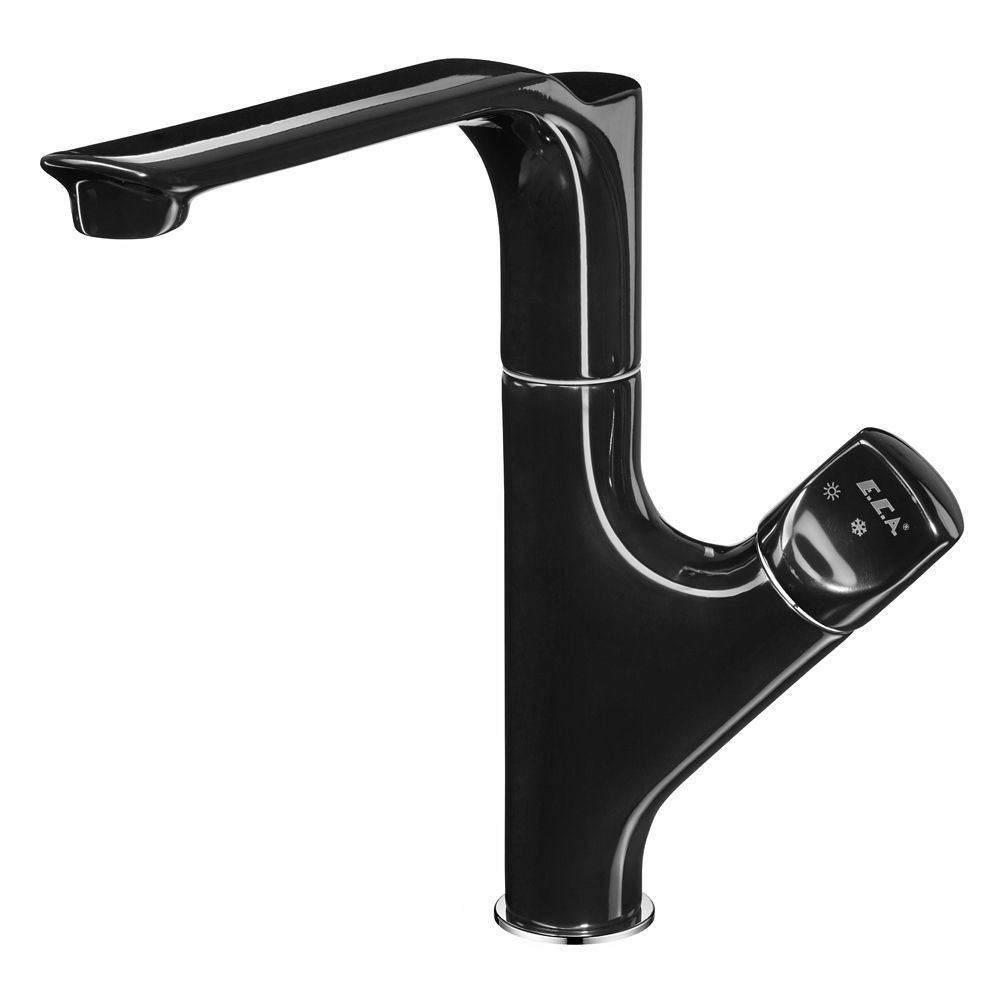 104518063st  Смеситель для мойки Myra - черный - экономия воды Eca  - Вид №1