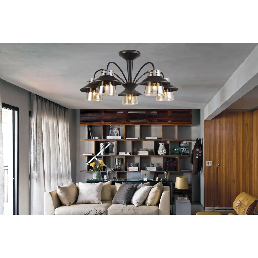 Люстра «Gavana» 590/5PL 5хЕ14х40 Вт цвет коричневый Escada STLM-2121546 - Вид №7