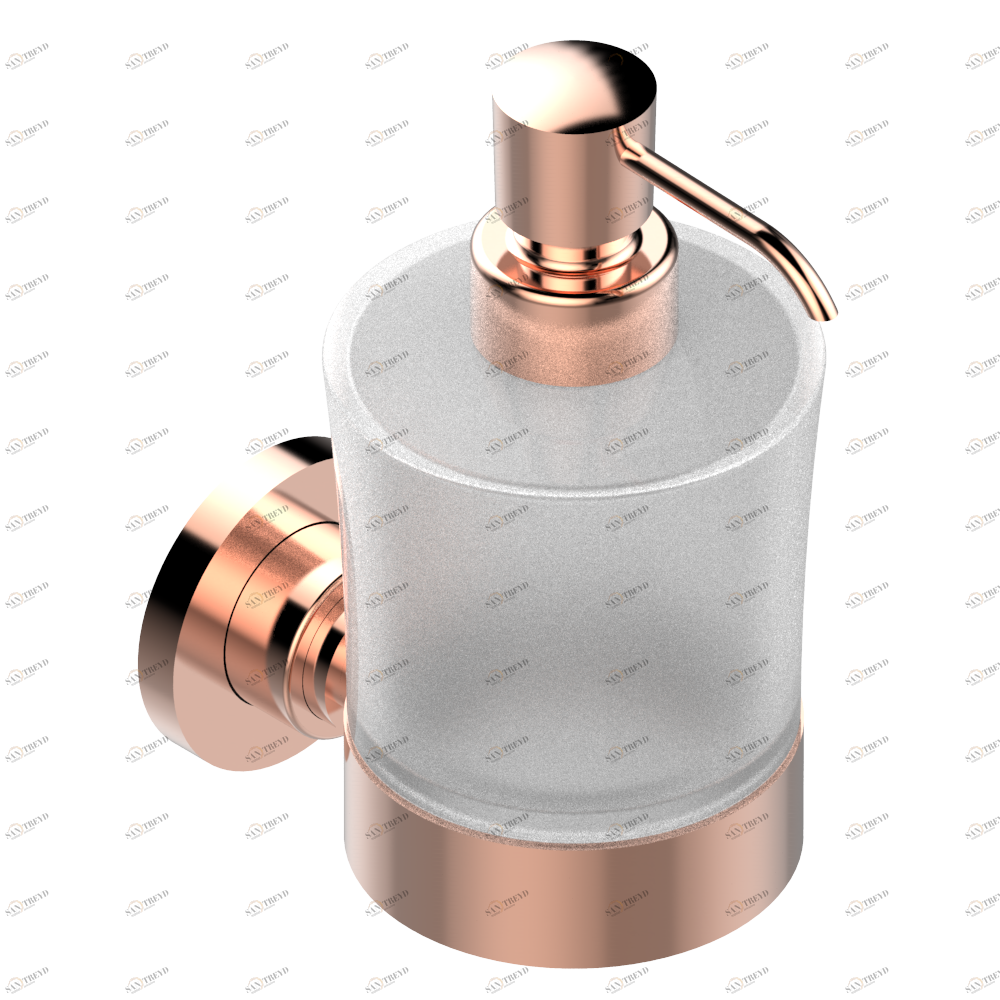 A34-613 Дозатор для жидкого мыла настенный Thg-paris Bambou с хрусталём янтарного цвета Blush PVD A34-613 CAT.F