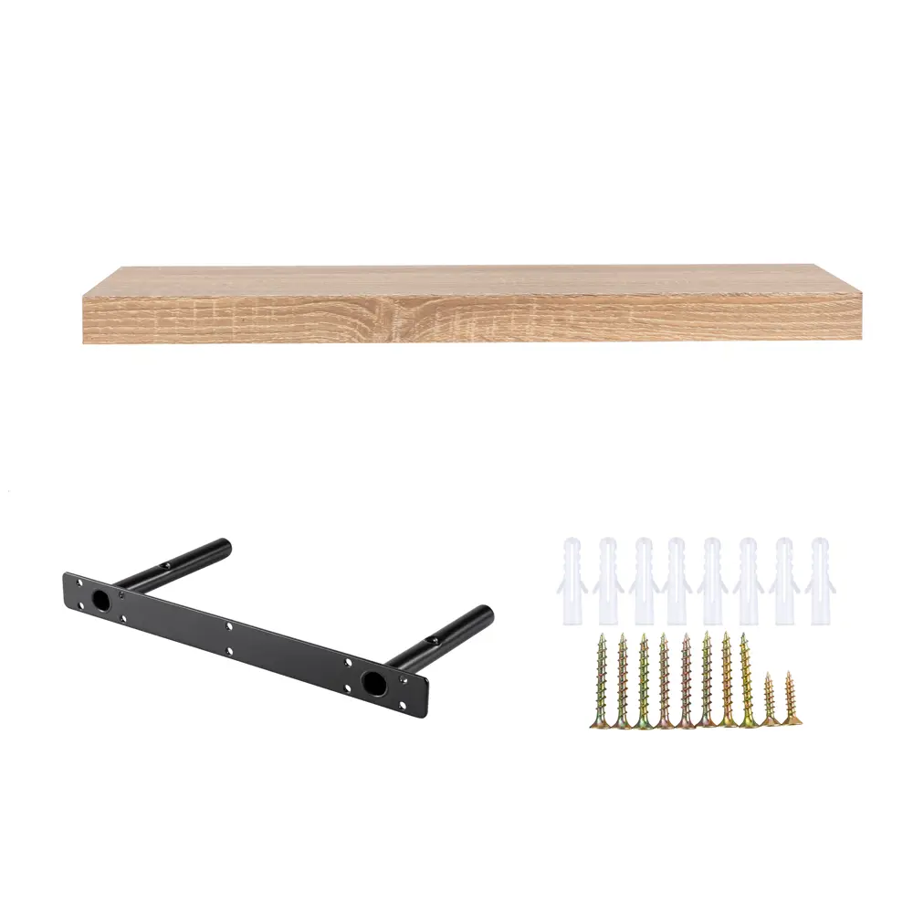 Настенная полка KONSENSA 60x23.5 см со скрытым креплением МДФ цвет дуб STLM-2082390 - Вид №6