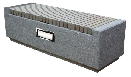 11509 ТЕМП со встроенной подсветкой, скамья из бетона LAB.Space 