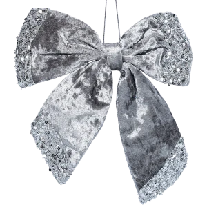 89368969 Украшение декоративное Бант полиэстер 22x20 см фиолетовый STLM-1509198