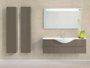 LASA IDEA Тумба под умывальник одинарная настенная, лакированная Vanity