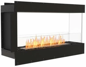 EcoSmart Fire Стальная каминная топка на биоэтаноле с панорамным остеклением Flex peninsula fireplaces