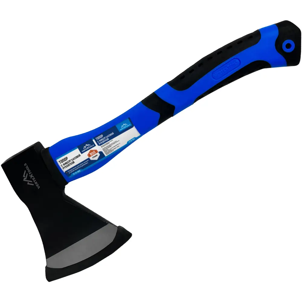 Топор VERTEXTOOLS 800 г с фиберглассовой рукояткой для профессиональной работы 89356912 STLM-1425679