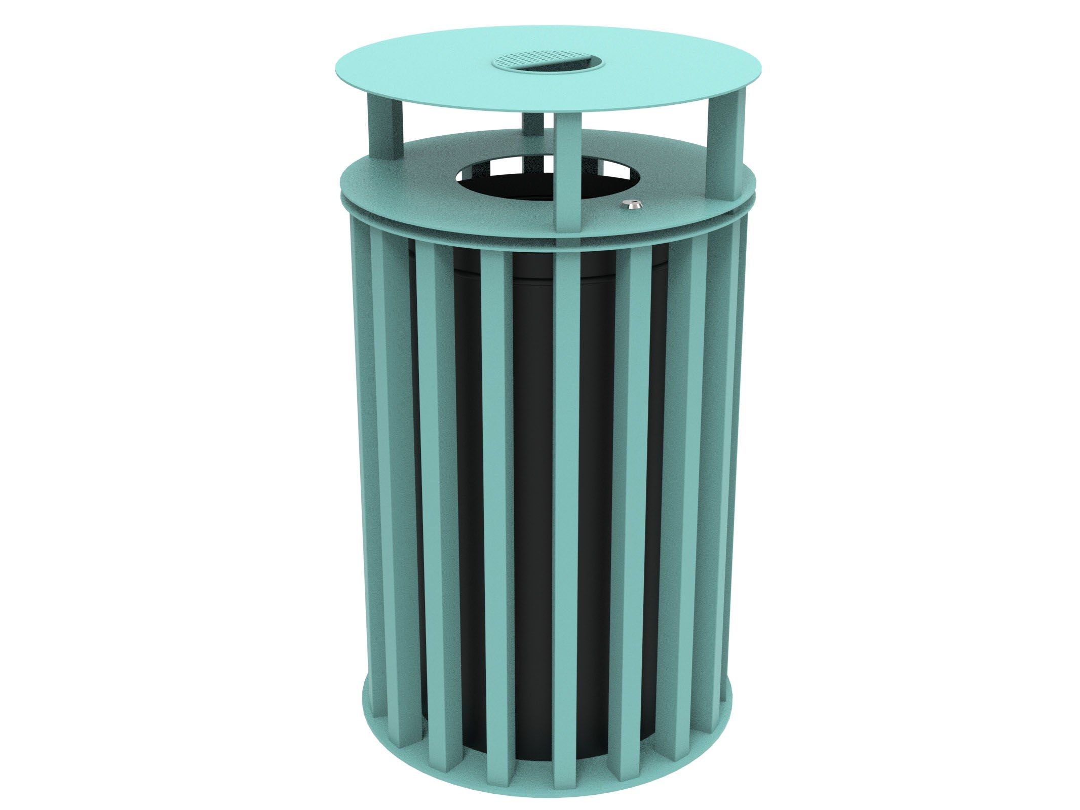 Оцинкованная стальная корзина для мусора с пепельницей Lazzari Динамо ARCH-00058102 - Вид №8