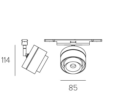 Регулируемый источник освещения алюминиевого трека Letroh VIAVAI ARCH-00104136 - Вид №6