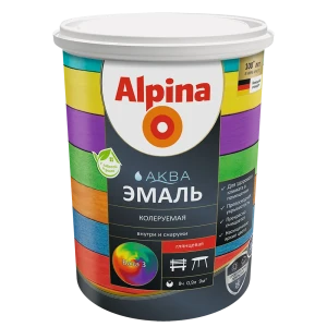 Эмаль Alpina Аква База 3 глянцевая цвет прозрачный 0.86 л