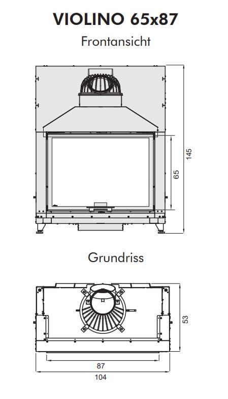 Стальной дровяной камин RÜEGG Скрипка ARCH-00040478 - Вид №1