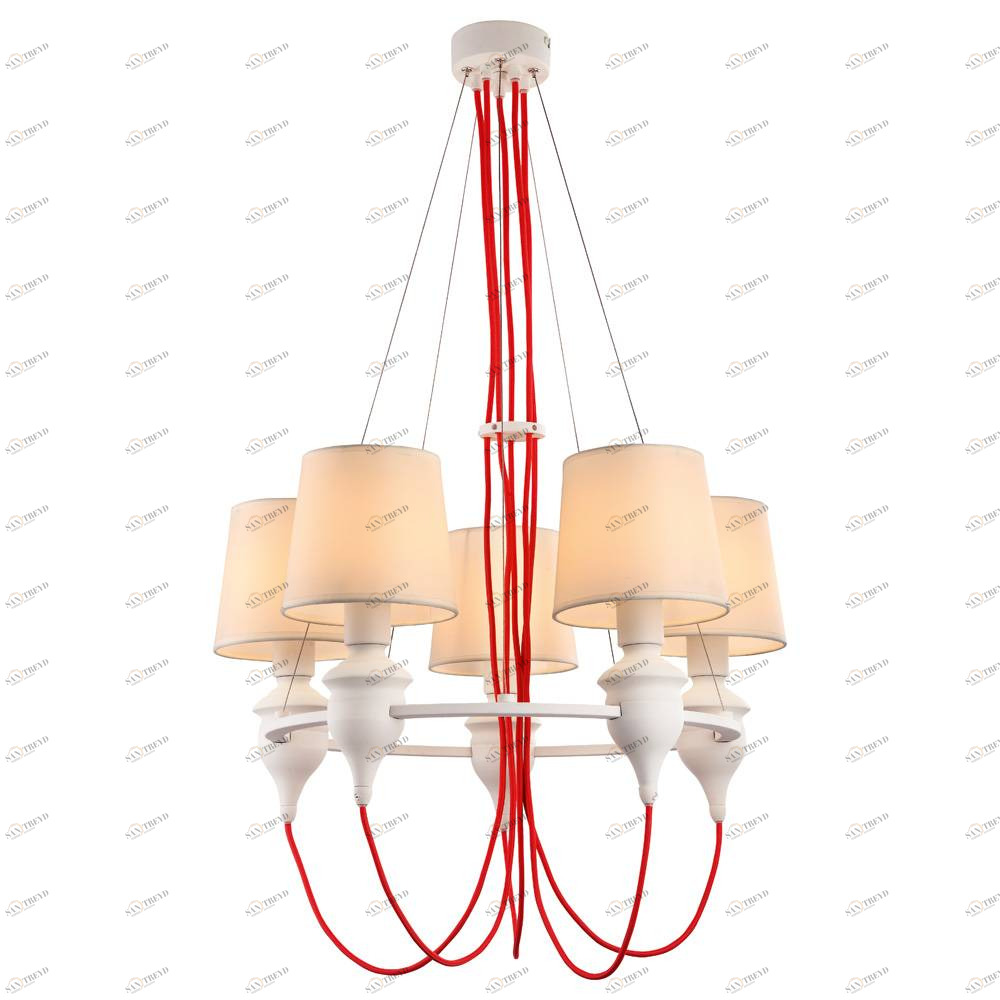 Подвесная люстра Arte Lamp Sergio A3325LM-5WH белая ARTE LAMP SERGIO 056622 Белый