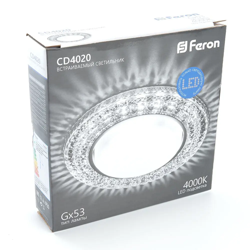 Feron Bright CD4020 - встраиваемый точечный светильник с хромированной отделкой 89419404 STLM-1573190 - Вид №5