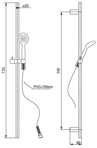 Paini Bergamo BRCR121L12 душевой гарнитур - Вид №2