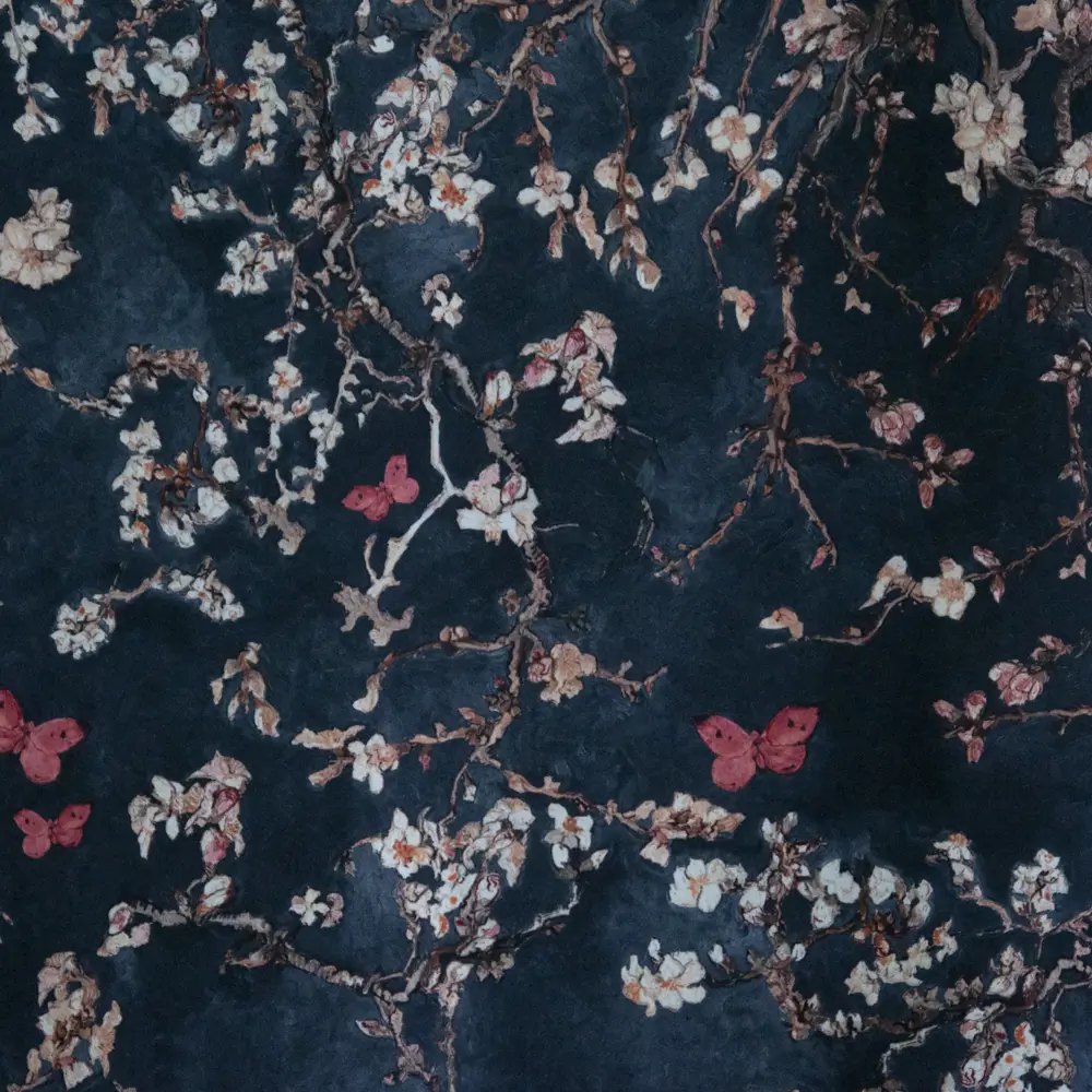 Штора на ленте «Ночной Сад» 150x260 см цвет чёрный SEASONS STLM-2174569 - Вид №1