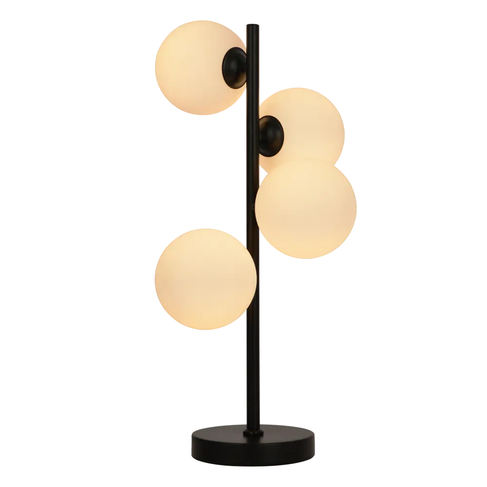 Настольная лампа прикроватная KREAFORTA Galana цвет белый/черный STLM-2041931 - Вид №1