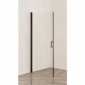 Orange E05-090TB Душевая дверь распашная универсальная 90х190 см черный прозрачный