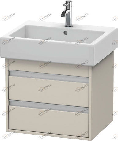 KT663609191 Ketho Тумбочка подвесная Серо-коричневый декор Duravit