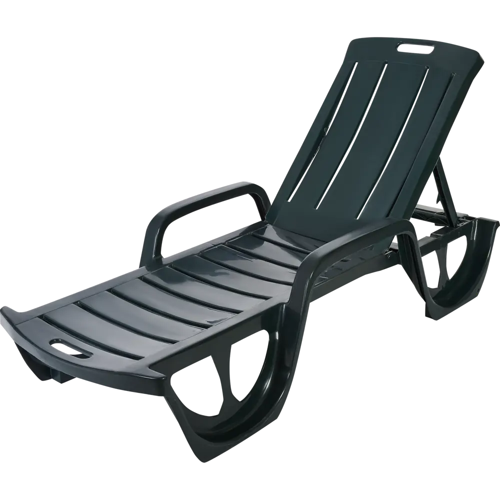 Шезлонг Florida 190x67x30 см пластик темно-зеленый Santreyd STLM-2152451