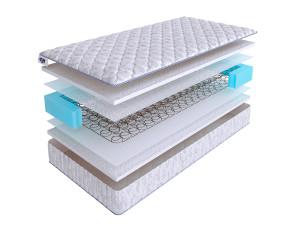 90901224 Матрас PRACTIC DOUBLE FIBER BS 65x215 см зависимый пружинный блок STLM-0419292 SKYSLEEP