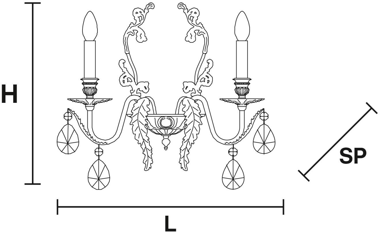 Masiero Настенный светильник из металла с кристаллами Acantia sun-id-1499187 - Вид №1
