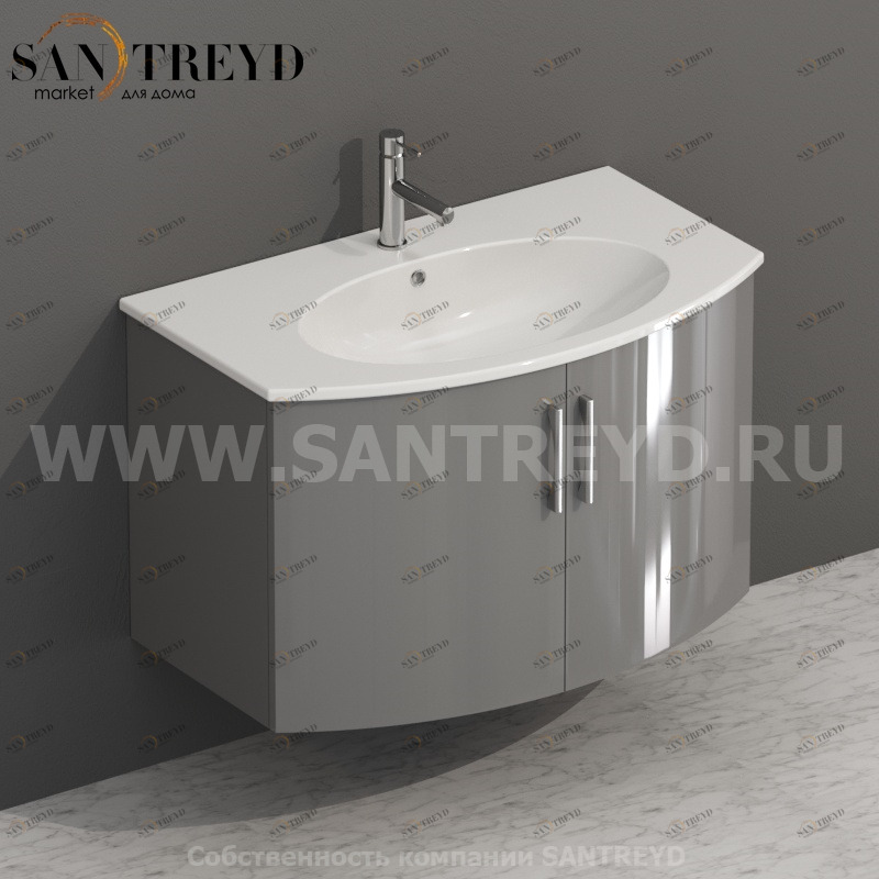 MDMA80Y134 Тумба с двумя створками 78 см серая Globo 4ALL Италия Ceramica Globo