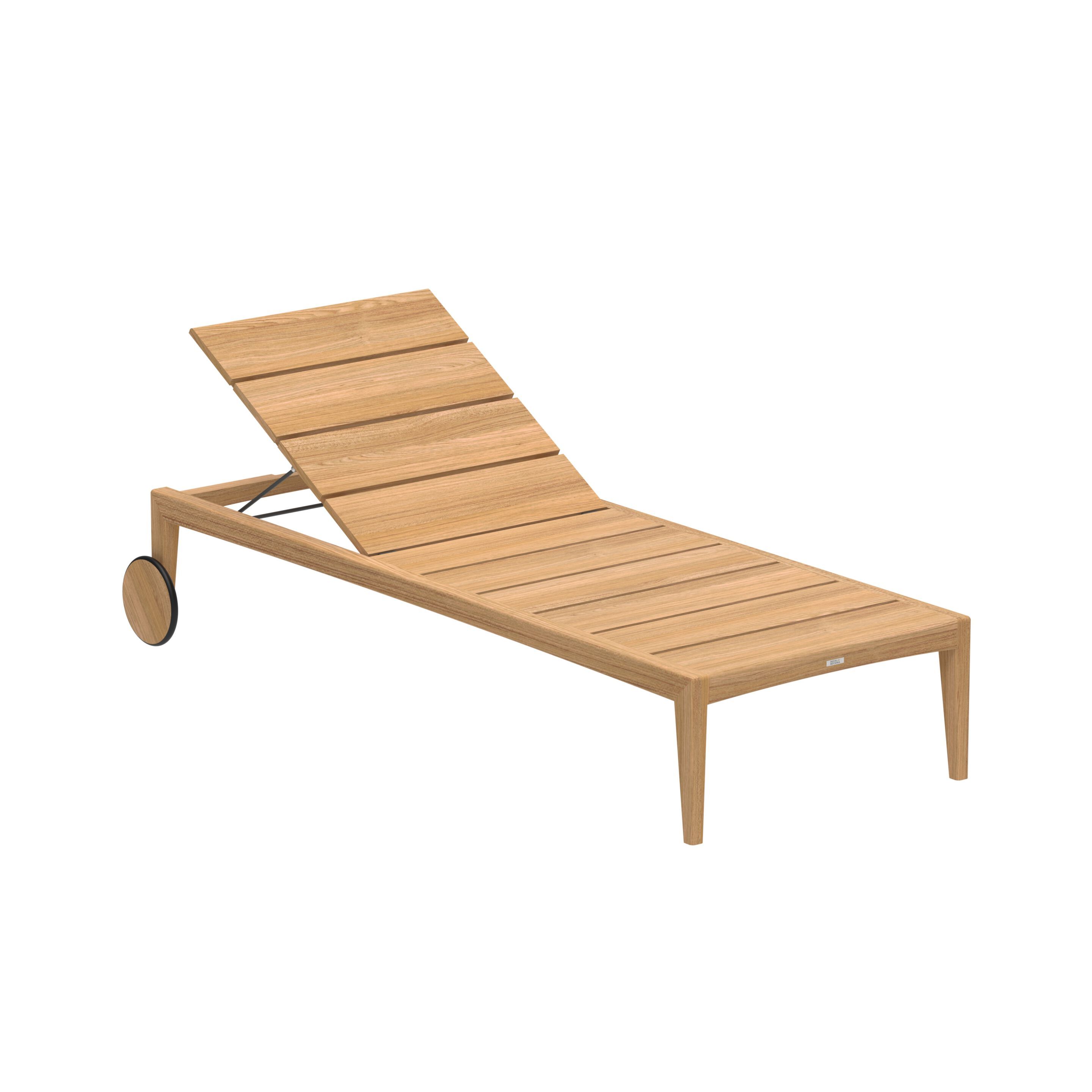 Садовая кровать из тикового дерева с колесами Royal Botania Zenhit lounge ARCH-00100876 - Вид №3