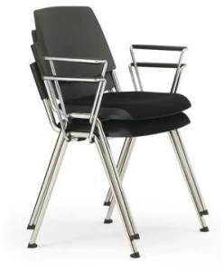 Diemmebi Штабелируемый пластиковый стул в современном стиле с подлокотниками Volée