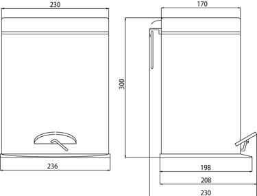 Emco Bad Мусорный ящик из нержавеющей стали System2 3553 000 04 - Вид №1