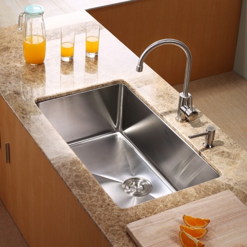 KHU100-30-KPF2160-SD20 Накладная раковина на столешницу  прямоугольная Krausru  - Вид №1