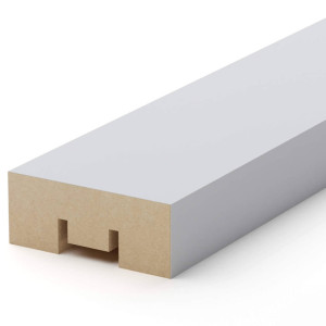 Интерьерная рейка МДФ STELLA Бриона Белый 16*40*2700 (уп.8шт.) STSR-808