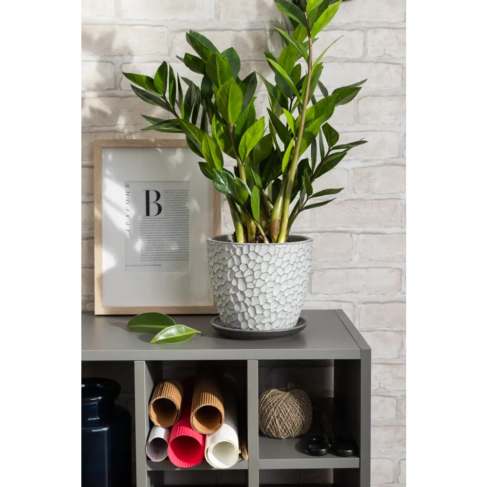 Горшок цветочный Манго ø15 v1.3 л бетон серый Santreyd STLM-2210874 - Вид №2