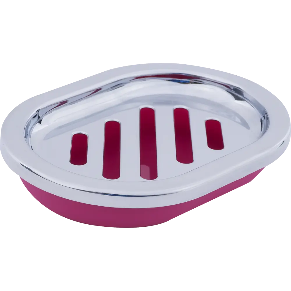 Мыльница Альма цвет малиновый АКВАДЕКОР STLM-2105504