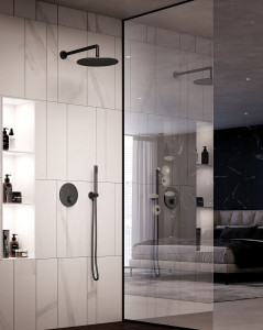 Термостатический встраиваемый смеситель для душа с переключателем