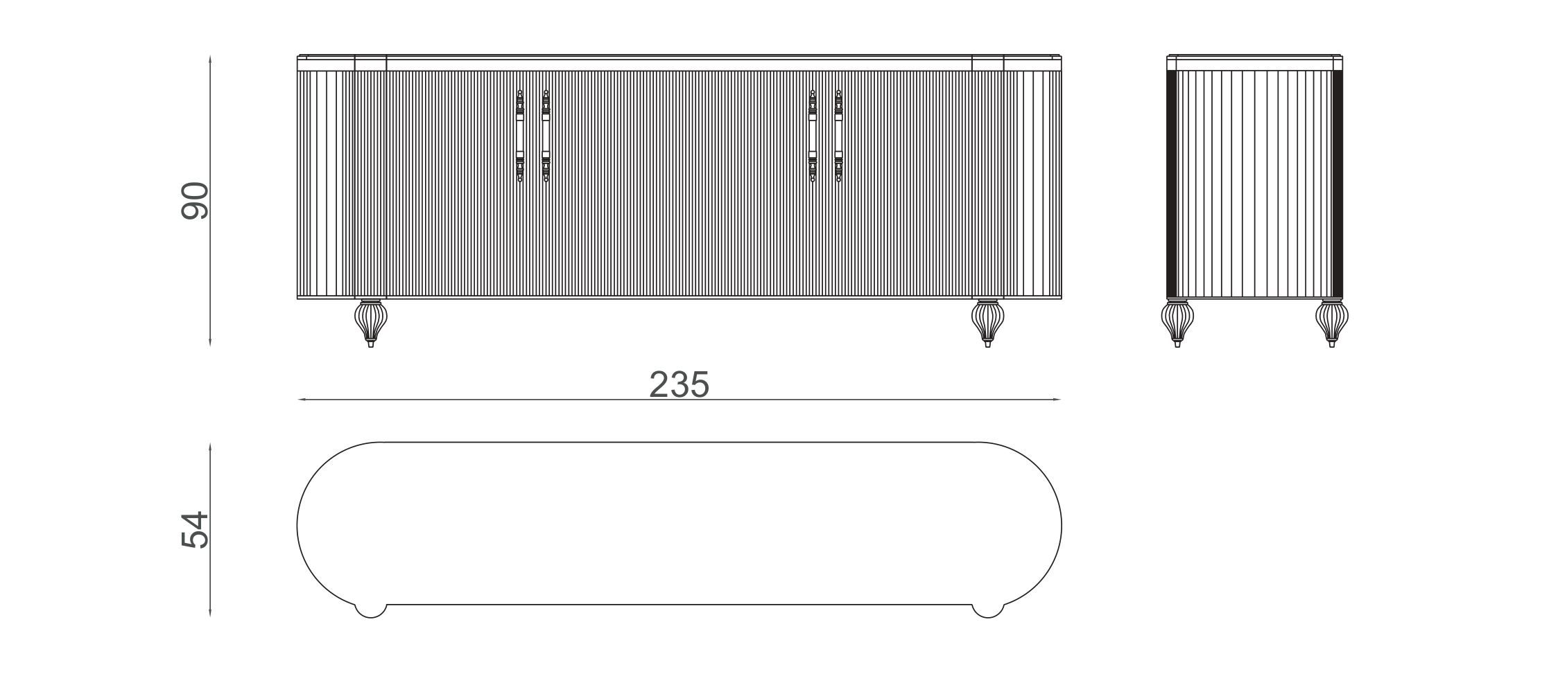 Шкаф с распашными дверями Zebrano Elsiyum ARCH-00151797 - Вид №3