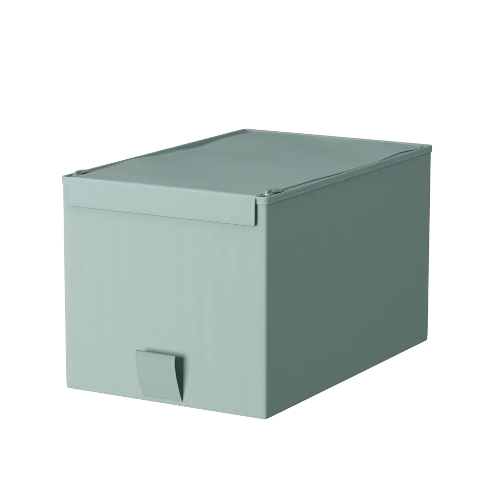 Короб с крышкой Spaceo Laguna 5, 180x165x280 мм, 8 л, нетканый, цвет зеленый Home STLM-2035185 - Вид №1