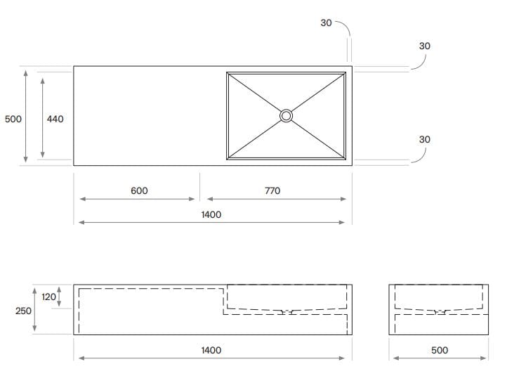 Прямоугольный подвесной одиночный умывальник COCOON Maison ARCH-00045271 - Вид №24