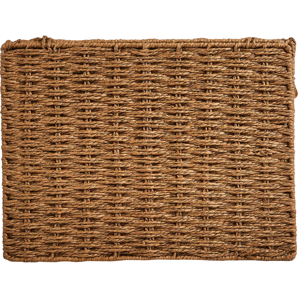 Корзина с крышкой для хранения 38x18x28 см бумага цвет коричневый SPACEO Kub STLM-2209458 - Вид №7