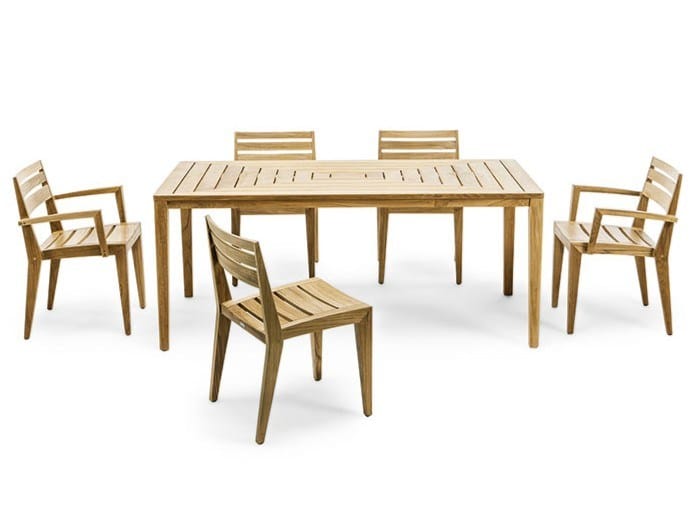 Стул для сада из тикового дерева Ethimo Рибо ARCH-00079613 - Вид №7