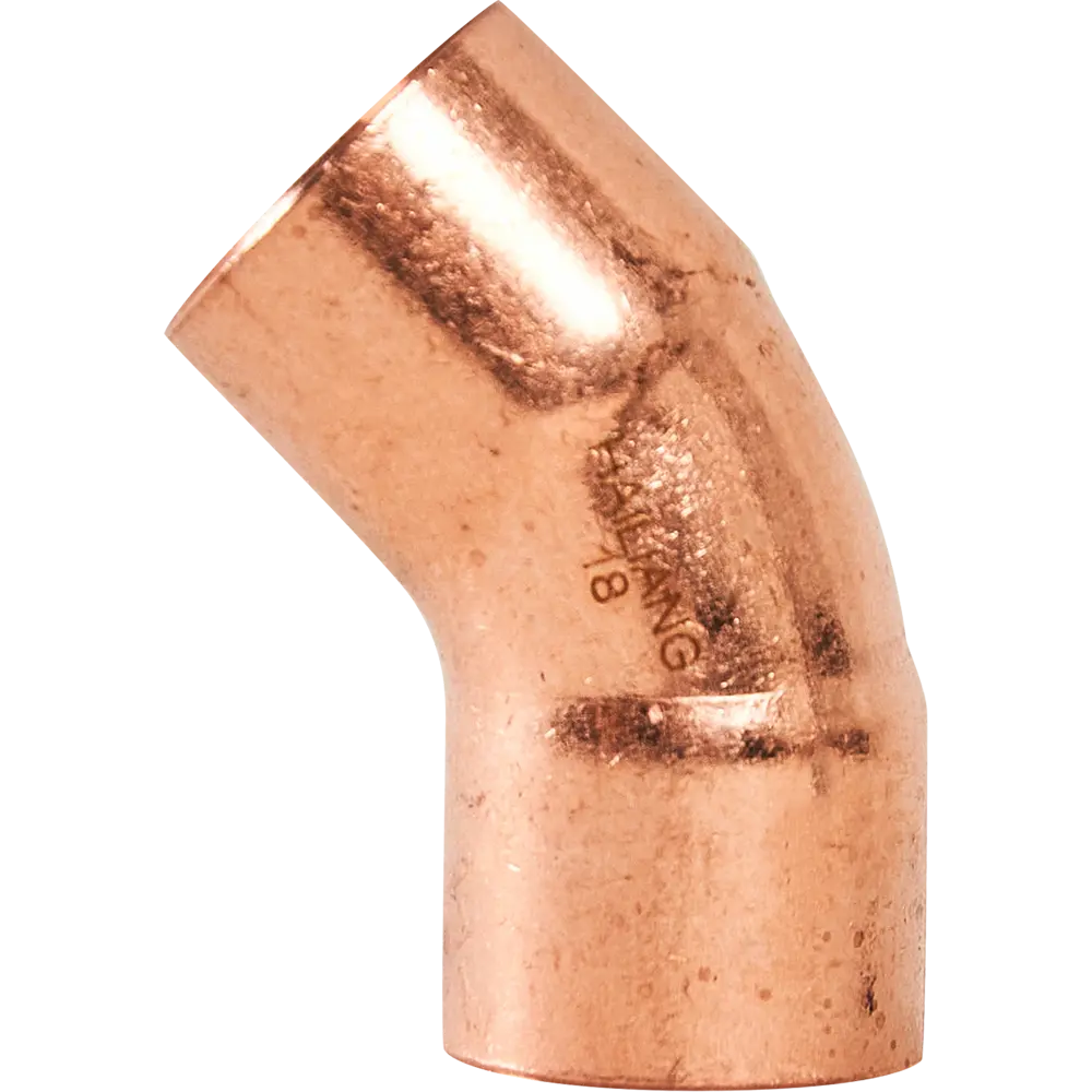 Угол двухраструбный Hailiang ø18/45° мм медь STLM-2100409 - Вид №1