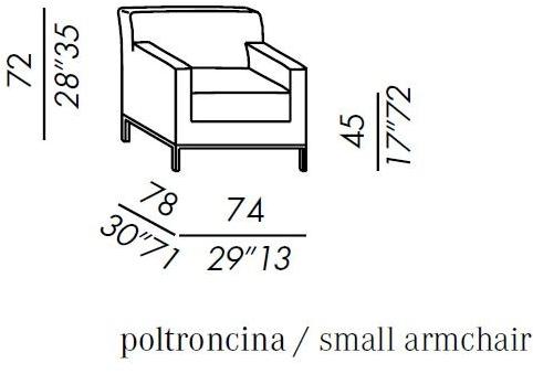 Meridiani Мягкое кресло со съемным чехлом из ткани Berry sun-id-1348034 - Вид №1