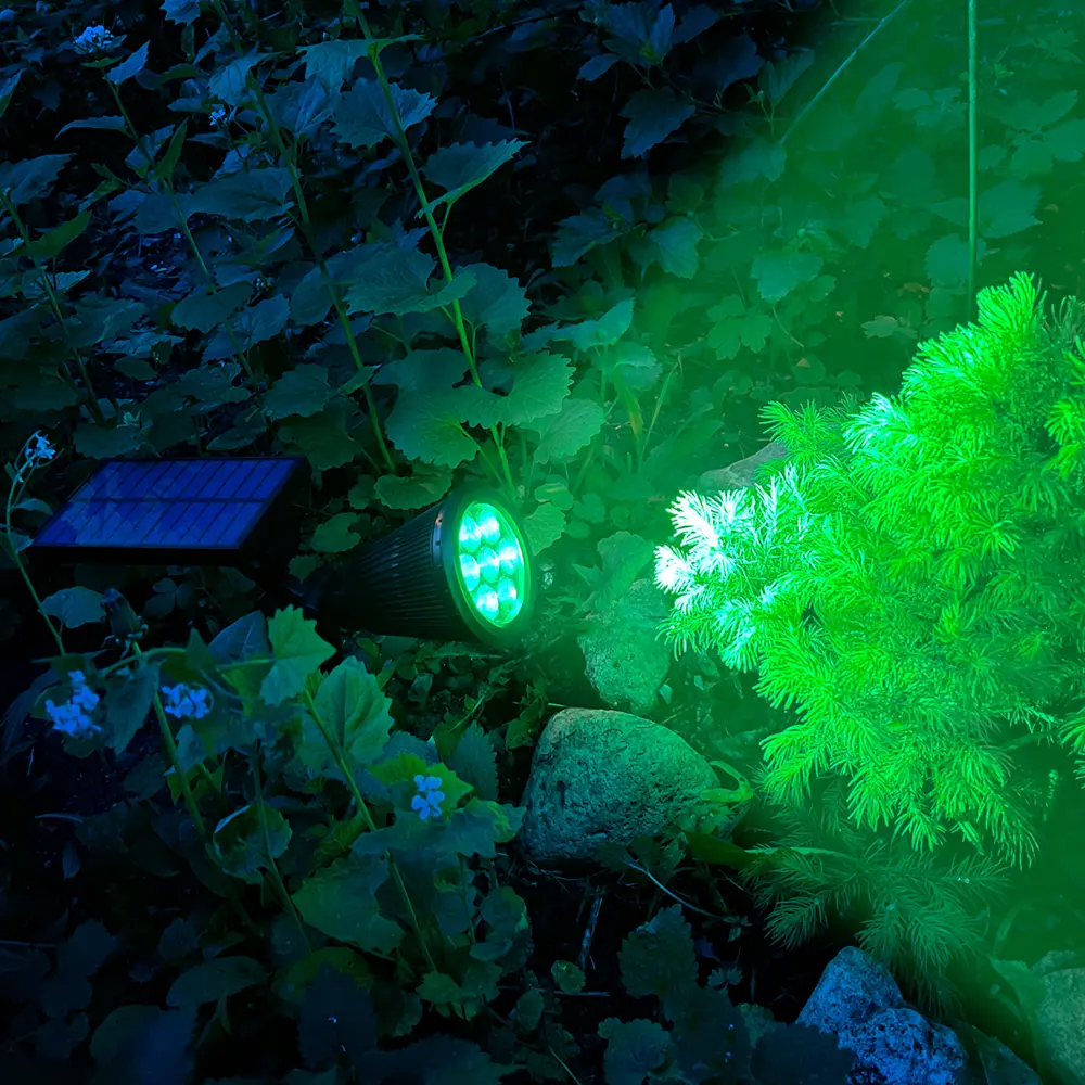 Светильник светодиодный уличный Duwi Solar LED на солнечных батареях 5 режимов 1.5Вт 6500К+RGB IP65 датчик освещения черный STLM-2111070