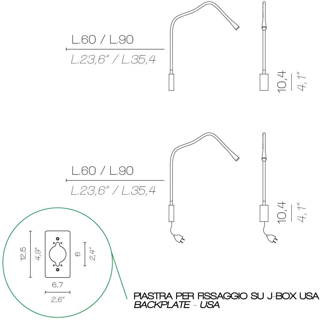 Contardi Светодиодная лампа для чтения из стали Flexiled sun-id-1513404 - Вид №6