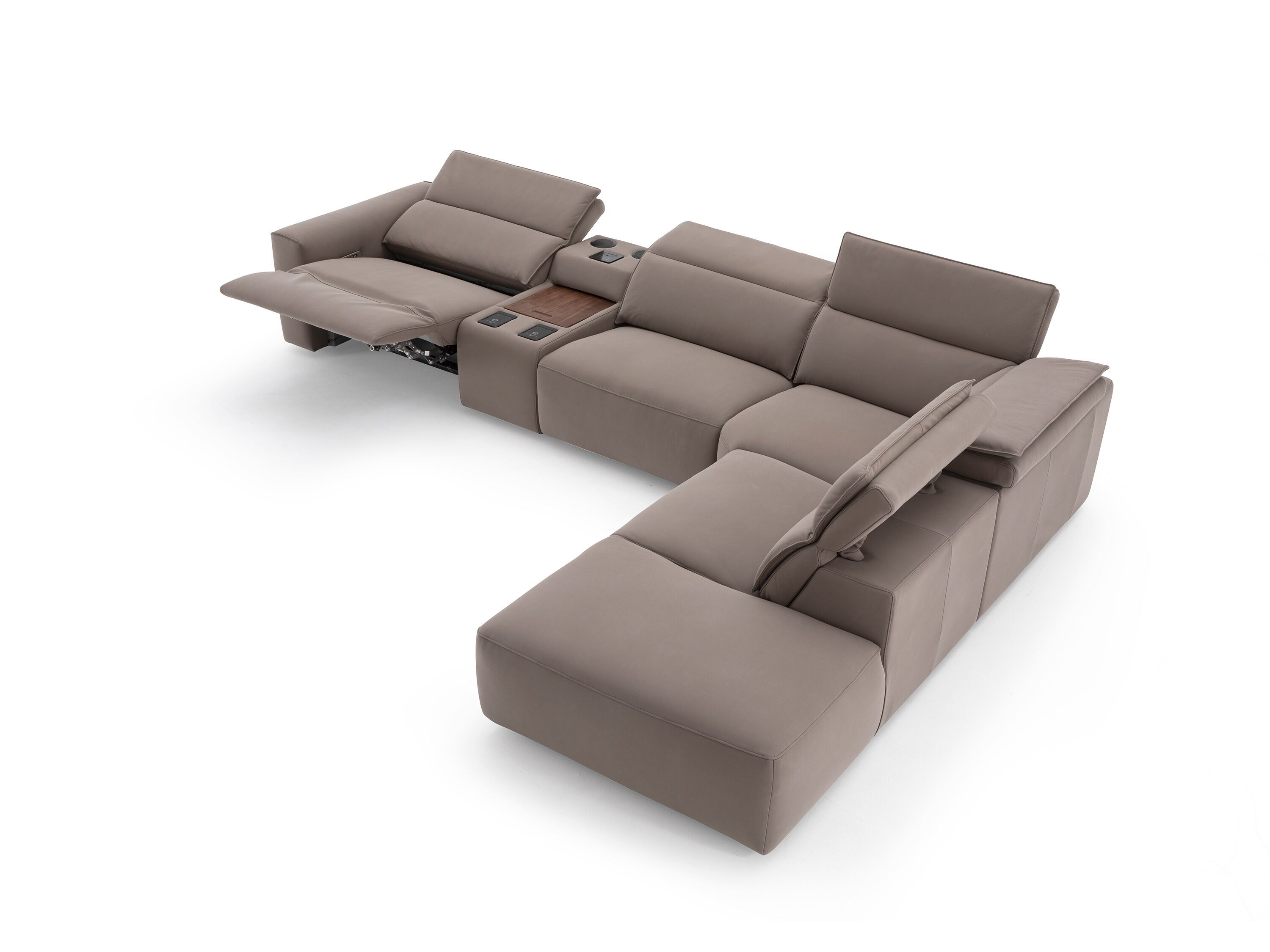 Кожаный угловой диван с электрическим движением CAMPO DE' FIORI CDF263 ARCH-00079306 - Вид №6