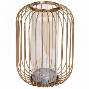 Ваза декоративная подсвечник золото 21х25,5см GARDA DECOR ДИЗАЙНЕРСКИЕ 266922 Золото